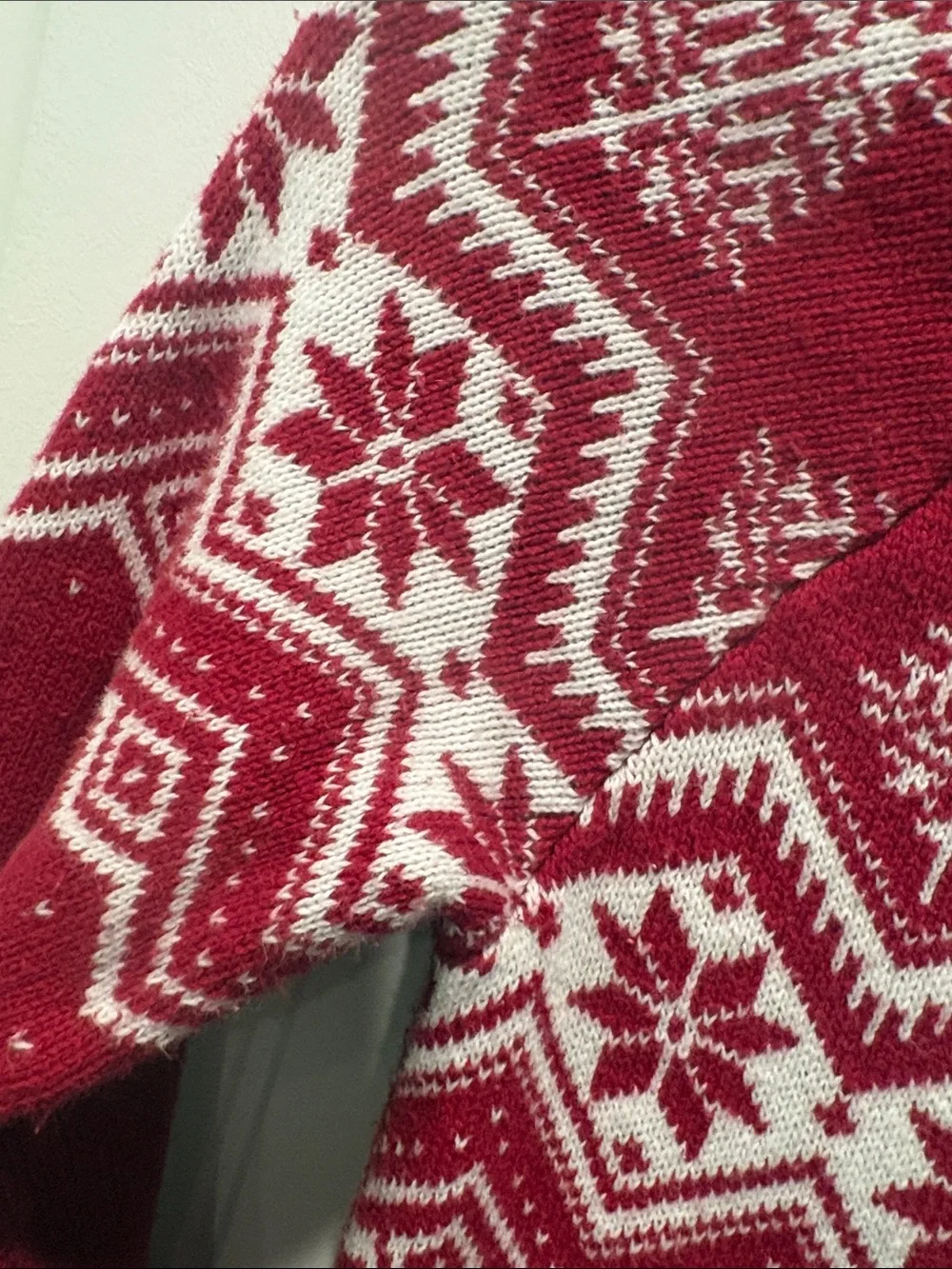 Gymboree Red and White Fair Isle Knit Dress